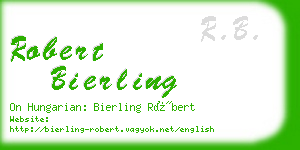 robert bierling business card